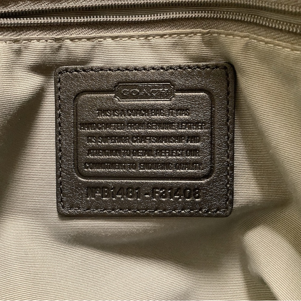 Black Coach Dome Sachel. New, gently used as sample. Coach tags. Zipper closer. - Picture 5 of 6